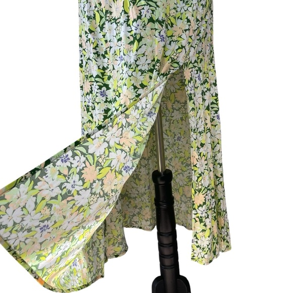Urban Outfitters Green Floral Print Variable Straps Midi Dress Medium - Picture 4 of 10